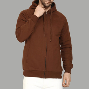 Sweat à capuche zippé pour homme en molleton 100% coton respirant de haute qualité - Meilleures ventes, couleur et taille personnalisables, design avec poches pour la saison hivernale - Product Image 1