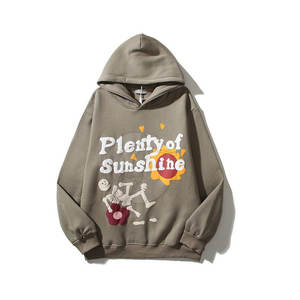 Meilleures ventes de sweats à capuche avec impression bouffante de logo personnalisé Design d'hiver uni Techniques de teinture - Product Image 1