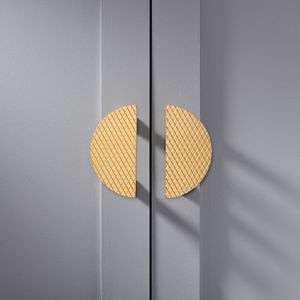 Diseño clásico de latón macizo, Media Luna Dorada manija de para el hogar, cocina, muebles de oficina, herrajes, puerta, cajón, armario, manija de armario - Product Image 3