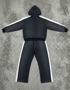 100% Cotton <b>Men's</b> acid wash pullover tracksuit custom printed logo heavyweight 480GSM comfortable <b>man</b> 2 piece <b>set</b> - Product Image 2