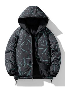 Chaqueta acolchada de burbujas de invierno de alta calidad para hombre, superventas, cuero ligero Regular con decoración de piel, calidez para exteriores - Product Image 4