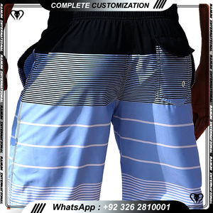 Short en maille personnalisé Short de plage double couche de basket-ball vierge pour homme Short en maille d'été - Product Image 6