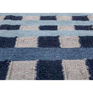 อัลฮัมบรา บลู พรมขนสัตว์ทอลายเรียบ ลายเรขาคณิตคลาสสิก พรมห้องนั่งเล่นทรงสี่เหลี่ยมผืนผ้า ทำด้วยมือ รุ่น ADWL-13129 - Product Image 2