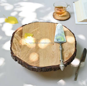 ที่วางเค้กไม้มะม่วงเป็นมิตรต่อสิ่งแวดล้อมอุปกรณ์เสิร์ฟขัดเงาพร้อมของตกแต่งสวยงามนำเข้าจากอินเดีย - Product Image 2