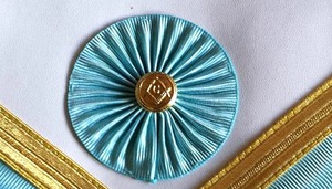 TABLIER DE RÉGLEMENTATION DU CANADA MASTER MASON BLUE LODGE-BLEU CIEL AVEC ROSETTES - Product Image 4