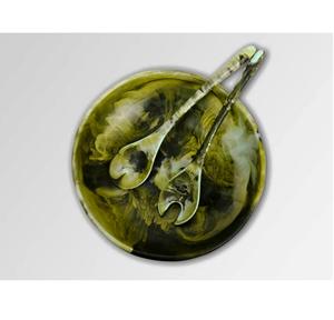 Derniers designs Bol à grandes feuilles Moody Blue Meilleure vente Bol en résine fait à la main Design aspect marbre directement d'Inde - Product Image 4