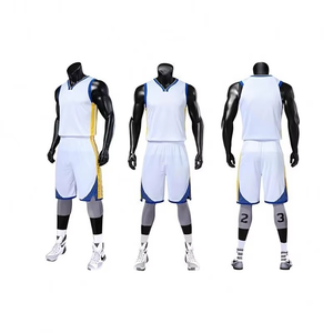 Ventes en gros de maillots de basket-ball personnalisés de haute qualité 100% polyester respirant pour adultes, hommes, style rétro, avec tissu en maille - Product Image 5