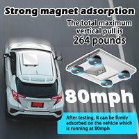 Kit de montage magnétique plat Starlink Mini pour voiture, construction en aluminium pur de qualité supérieure, plaque de protection en PC haute résistance offrant une rotation à 360° °   Protection