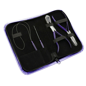 2025 meilleure conception Kit d'extension de cheveux de haute qualité Logo personnalisé imprimé outils réutilisable métal plastique vente en gros pinces Extensions - Product Image 6