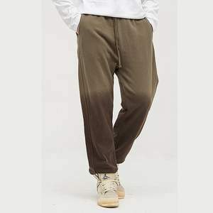 Ensemble sweat à capuche et pantalon de survêtement en velours côtelé délavé, style urbain décontracté, aspect vintage, deux couleurs, personnalisable pour homme - Product Image 4