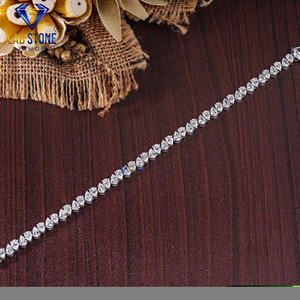 10,00 TDW Pera Cut Diamond Tennis Bracelet Classic 18K Oro blanco para fiesta de compromiso Boda o regalo - Product Image 5
