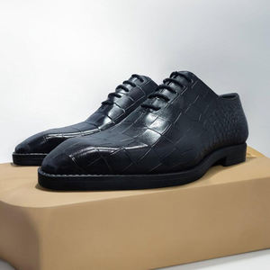 Men High Quality Handmade Genuine Leather Business Casual for Black <b>Oxford</b> <b>Shoes</b> Easy Wear Slip on Stylish <b>Dress</b> <b>Shoes</b> - Product Image 2