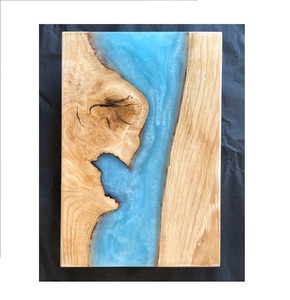 Bandeja de servicio de madera y resina personalizada a pedido para mesa de comedor y cafetería disponible con un embalaje atractivo - Product Image 1