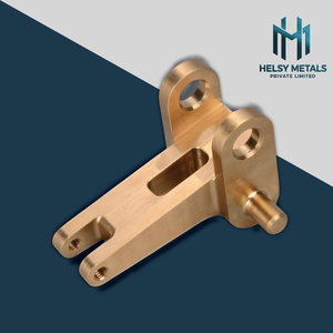 Durable Brass Linkage <b>Bracket</b> VMC Machined Precision Connector Arm with Threaded Mounting Points for Machinery and OEM Assembly - Product Image 5