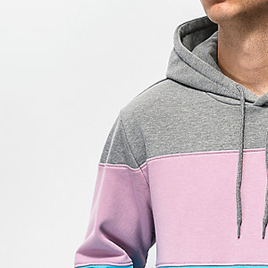 Sudadera con capucha de diseño personalizado para hombre 100% algodón azul cielo polar transpirable ecológica diseño bordado bolsillo de canguro funcional - Product Image 3