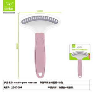 Pettine a un solo filo per animali domestici con manico monocolore per la toelettatura di cani e gatti - Prodotto all'ingrosso del produttore - Product Image 1