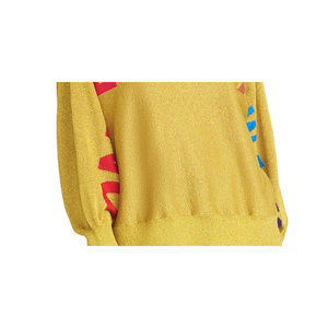 Maglione Rachel Roy da Donna Premium Casual con Grafica Metallica 'Love', Giallo Taglia X-Small, Traspirante con Applicazioni, Stile Aperto per la Stagione Autunnale - Product Image 3