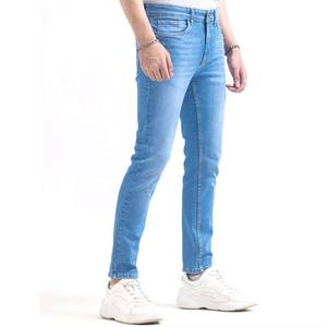 OEM personnalisé hommes droit Denim jean taille haute 100% coton lavé pantalon classique décontracté Streetwear style - Product Image 2