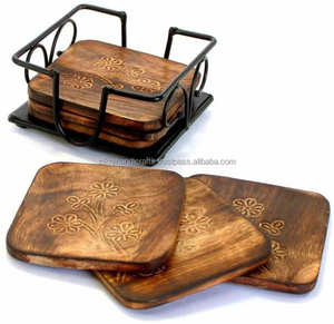 Wholesale Coaster Round Wood Design Factory Dark Theme <b>Table</b> <b>Mats</b> Multiple Size and Finishing Pads for Home & <b>Table</b> Decor - Product Image 6