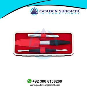 Ensemble de manucure en acier inoxydable finition satinée, instruments de pédicure rouges, prix de gros bon marché, logo personnalisé - Product Image 4