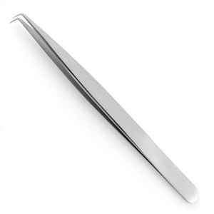 Nouvelle pince à épiler d'extension de cils en acier inoxydable de 12cm à large prise en fibre d'isolation droite et tranchante - Product Image 2