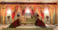 Décorations de cadre de portail de mariage en bois de luxe moderne, design élégant pour les préparations nuptiales, utilisation intérieure/extérieure