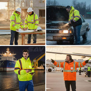 เสื้อฮู้ดดี้นิรภัยแบบใหม่ คุณภาพสูง ราคาขายส่ง ระบายอากาศได้ดี มองเห็นได้ชัดเจน - Product Image 6