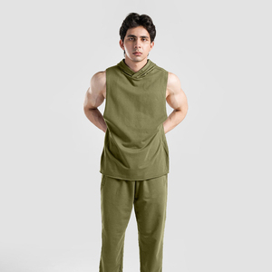 Camiseta sin mangas gruesa de verano 2025 para hombre, camiseta sin mangas deportiva para hombre, camiseta sin mangas de algodón ajustada de Hip Hop acanalada hecha en Pakistán - Product Image 3