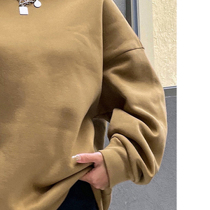 Top Qualité Hommes Femmes Hoodies Broderie Logo Personnalisé Coton Polaire Tissu - Product Image 2