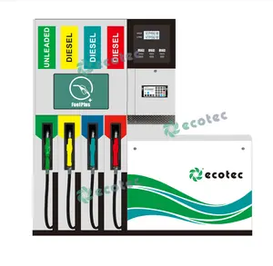 ECOTEC Petrol Station Equipment Vending Machine Fuel Dispenser With 8 Nozzle 2 Display