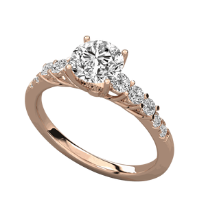 Anillo de Bodas con Diamante de Corte Redondo - Product Image 1