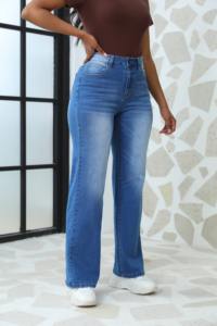 Hot Sell Latest Design Stretchy Denim <b>Jeans</b> <b>Women</b> Flared Pants Fashionable Casual Trouser Street Wear - Product Image 3
