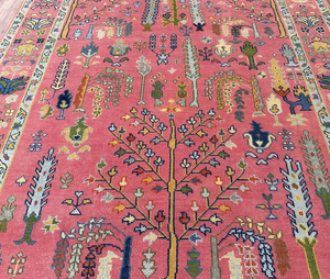 Tapis anciens en laine durables noués à la main, faits à la main, 8x14 9x12, multicolores, ensemble de tapis de prière pour l'utilisation au sol à la maison CR8 - Product Image 6