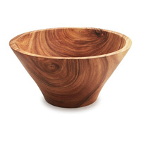 Bol à salade en bois d'acacia avec logo personnalisé, bol ovale en bois de qualité alimentaire pour la décoration de table, les cosmétiques, les clés et plus encore à bas prix