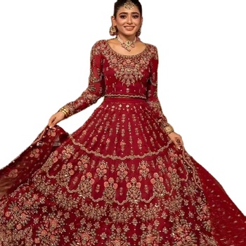 open lace back dress Maria B | Embroidered Formals 24 | Organza Suit