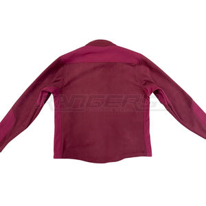 Veste de chasse à coquille souple rougeâtre légère et chaude couche intermédiaire zippée 320 Gsm Logo personnalisé vêtements de travail en plein air veste polaire - Product Image 2