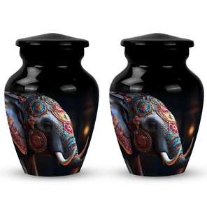 Ornate Luxury Stainless Steel Elephant Pet Urns <b>for</b> Cremation <b>Ashes</b> Modern Design <b>Keepsake</b> Decorative Infant & Adult Funeral Urn - Product Image 3