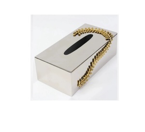 Couvercle de boîte à mouchoirs en métal multifonctionnel Simple plaqué argent pour la maison décorations de restaurant d'hôtel en gros - Product Image 6