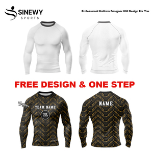 เสื้อแรชการ์ดแบบแห้งเร็วสำหรับผู้ชายเสื้อแรชการ์ดแบบกดพิมพ์แบบระเหิดโลโก้แบบออกแบบได้ตามต้องการ - Product Image 5