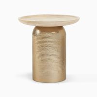 Tabouret latéral en forme de pilier au design personnalisé de qualité supérieure Table basse électroplaquée en cuivre au design élégant Bureau Chambre à coucher Exportateur indien