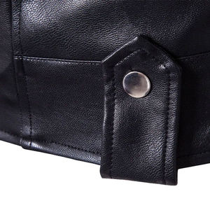 Chaqueta de Invierno para Hombre de Lona y Cuero con Logotipo Personalizado, Diseño Propio, Cuello Alto, Logotipo Frontal, Alta Calidad - Product Image 5