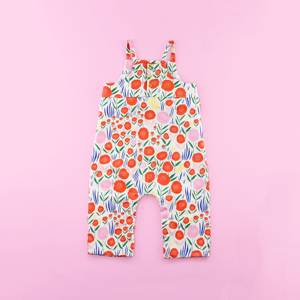 Coquelicot barboteuse bio bébé salopette 100% coton doux et respirant confortable sans danger pour les bébés conception écologique barboteuse à volants - Product Image 2