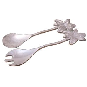 Handmade Modern Design Salad <b>Serving</b> Utensils Set Stainless Steel Silver Plated for Restaurants Hotel - Product Image 6