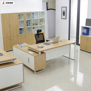 Escritorio Ejecutivo Moderno en Forma de L para Oficina, Marca JIUSHUN, Venta al por Mayor para Directores y Jefes - Product Image 1