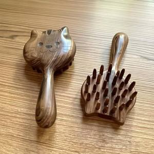 Professional Polished Durable Wooden <b>Massage</b> Comb Natural Wood Handmade Wide Tooth Hair Detangling <b>Scalp</b> - Product Image 1