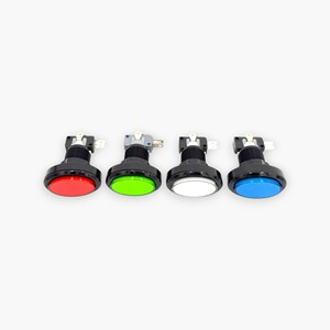 Botón Pulsador Ovalado para Arcade con Luz LED y Microinterruptor, Juego de 4 Colores, 12V, 10 Millones de Ciclos - Product Image 1