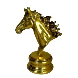 Escultura de latón puro, escultura personalizada en forma de caballo de Metal, elegante para el hogar, oficina, Decoración de mesa, uso al por mayor - Product Image 1