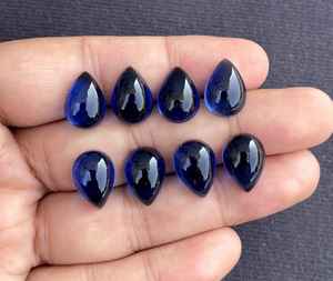 Cabujones de Zafiro Azul, Selección de Piedras Naturales, Alta Calidad Rara, Juego de Colores con Efecto Fuego para Joyería Refinada, Energía Calmante, Atemporal - Product Image 1