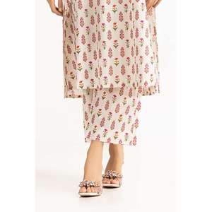 Combinaison en crêpe marron pour femme avec décoration brodée à la main, pantalon crayon respirant taille mi-haute coupe droite - Product Image 2