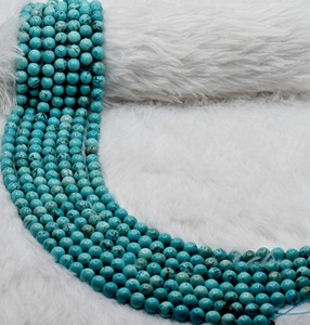 Bulk Loose Round <b>Beads</b> Strands of Turquoise Howlite Healing Gemstone 8MM Round <b>Stone</b> <b>Beads</b> - Product Image 3